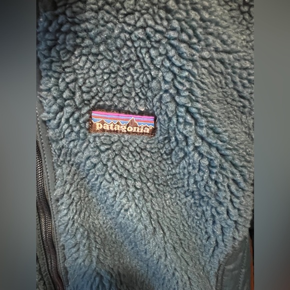 Patagonia Women's Retro X Deep Pile Fleece Jacket Teal Blue 2007, Size M - Picture 2 of 5